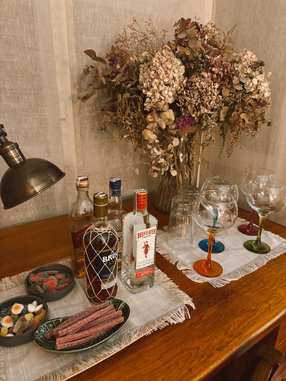 Rincón de bebidas y cócteles