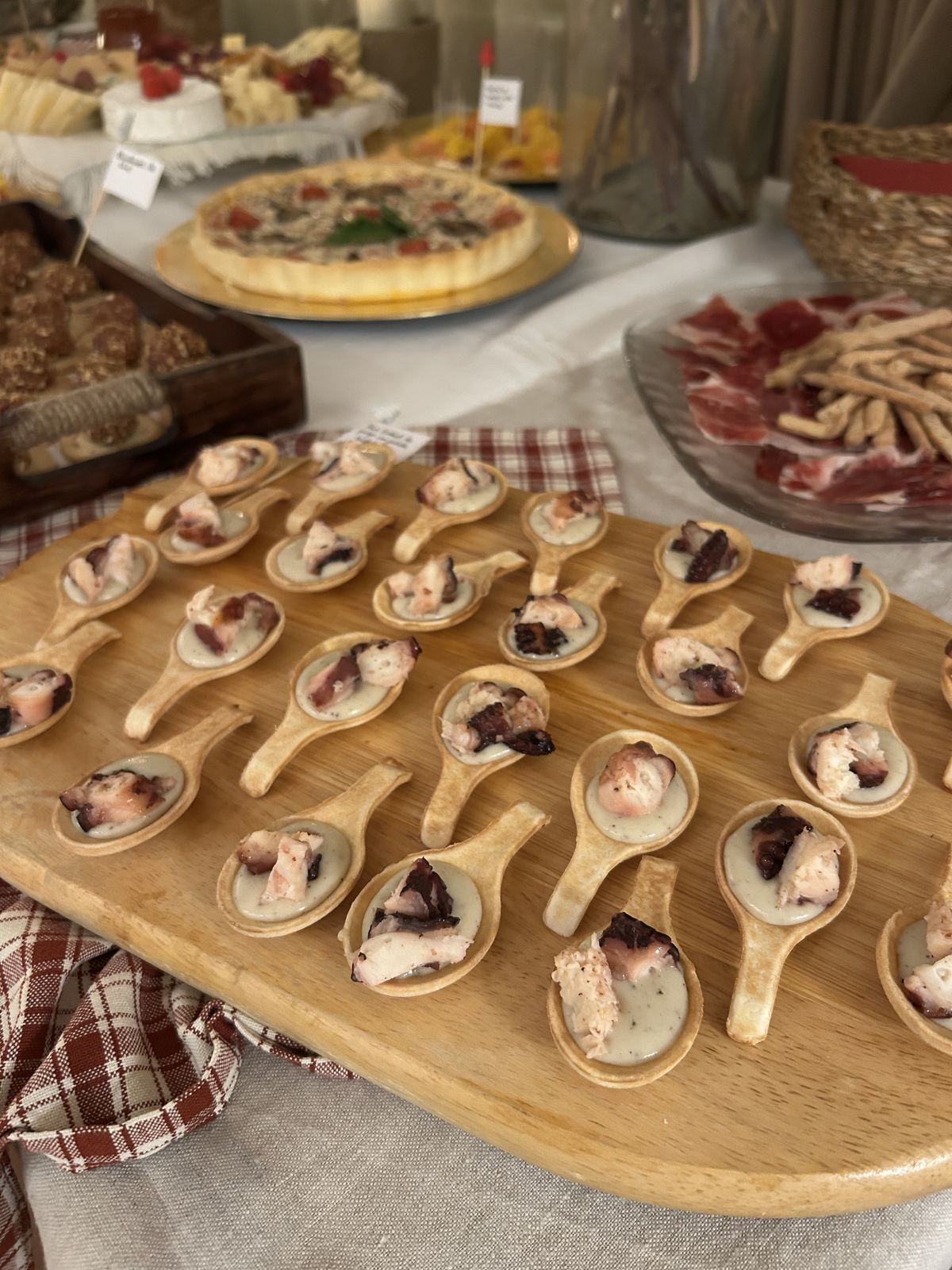 Cucharitas de pulpo con parmentier de patata