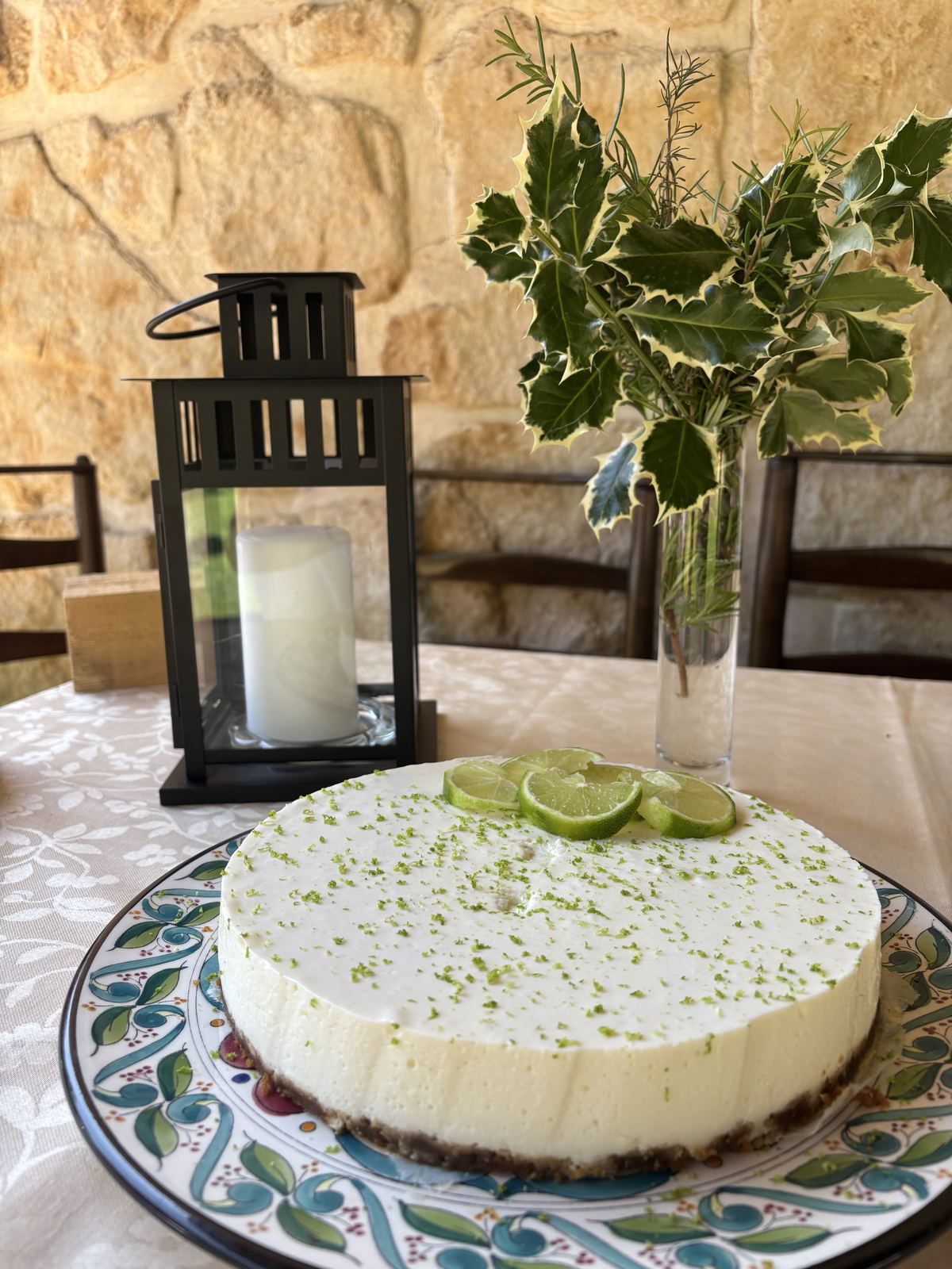 Tarta de lima, chocolate blanco y mascarpone